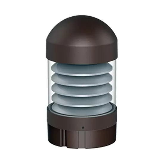 BOLLARD ROUND/DOME TOP/LOUVER/14-19-24W/30-40-50K/120-277V